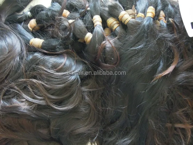 Silky smooth straight unprocessed indian natual color raw virgin bulk remy human hair can be blonde