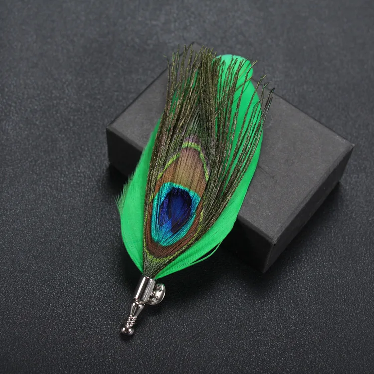 Peacock brooch novelty lapel pins for blazer