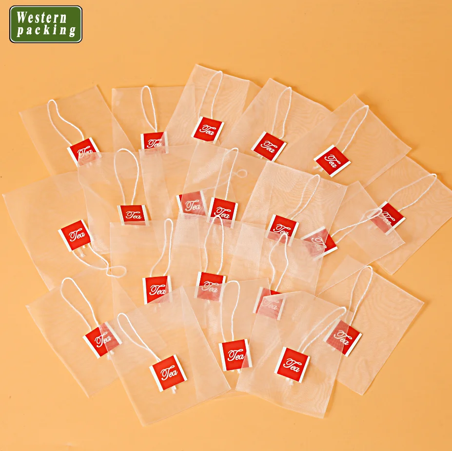 
nylon filter mesh tea bag without string 