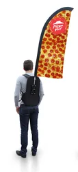 Custom flying backpack flag england body flag promotion outdoor banner flag