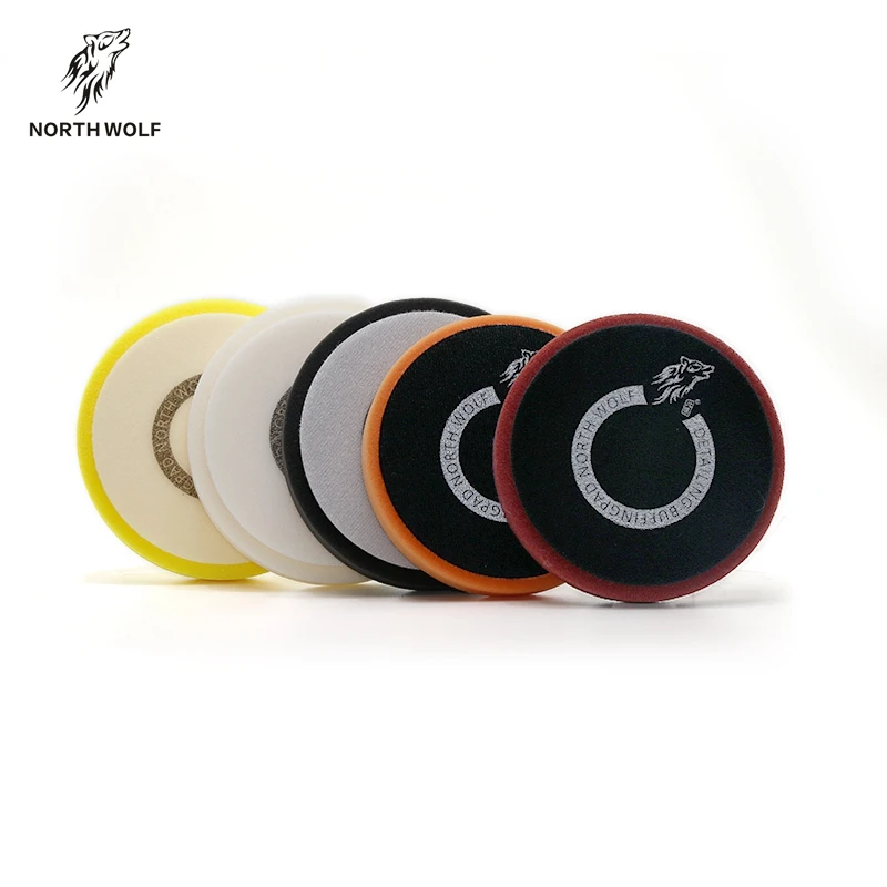 North Wolf Products Convex Foam Buffing Pads Cleaning & Shine and Buff Sponge Polishing Foam Pads