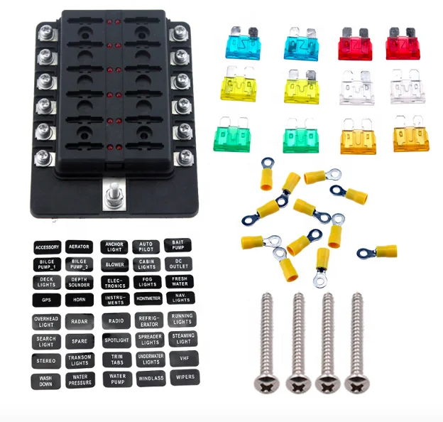 12 Way LED Indicator Blade Fuse Holder