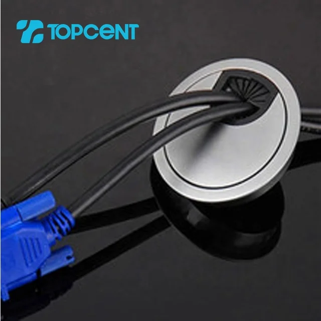 TOPCENT 50/60 mm Decorative Furniture Computer Office Desk Hole Cover Table Cable Grommet