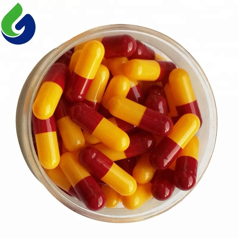 empty gelatin capsule dark green color