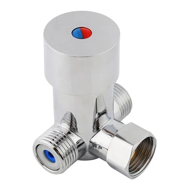 
G1/2 Hot Cold Water Mixing Valve Thermostatic Mixer Temperature Control for Automatic Faucet 