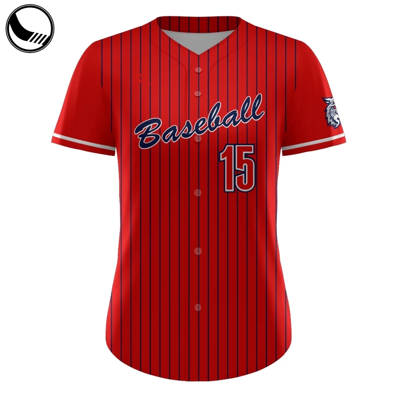 Полосатая бейсбольная Футболка с сублимационным рисунком