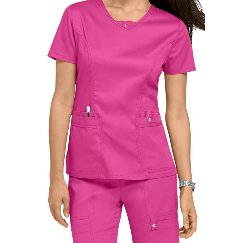 Wholesale Hospital Sexy Nursing Scrubs Uniform, 100% Polyester Scrubs