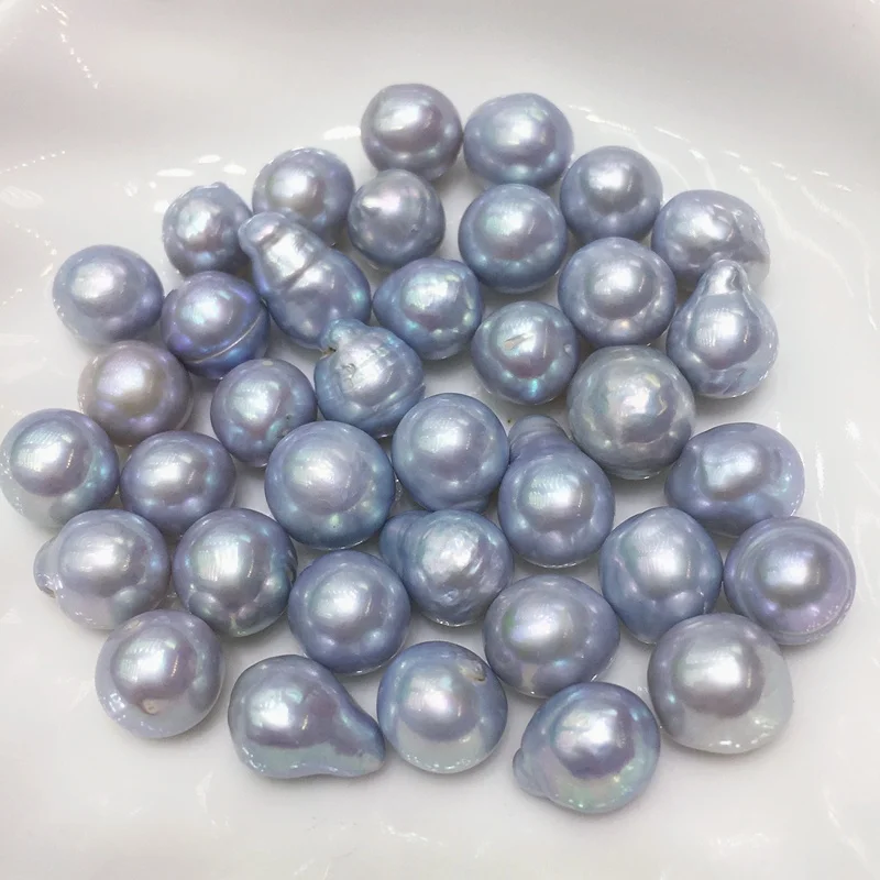 Оптовая продажа zhuji 9-11 мм культивированный пресноводный серебристый серый барочный