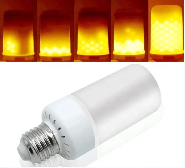Hot Simulated decoration light E27 B22 E14 4w 7w  LED Flickering Flame+White Bulb