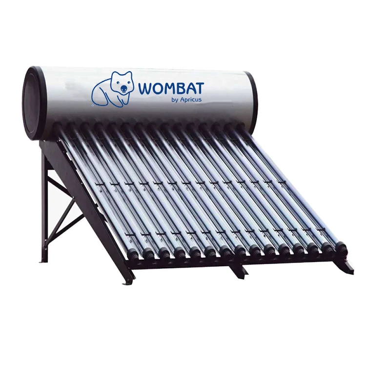 Rooftop installation Thermosiphon non-pressurized indirect loop vacuum tube solar water heater
