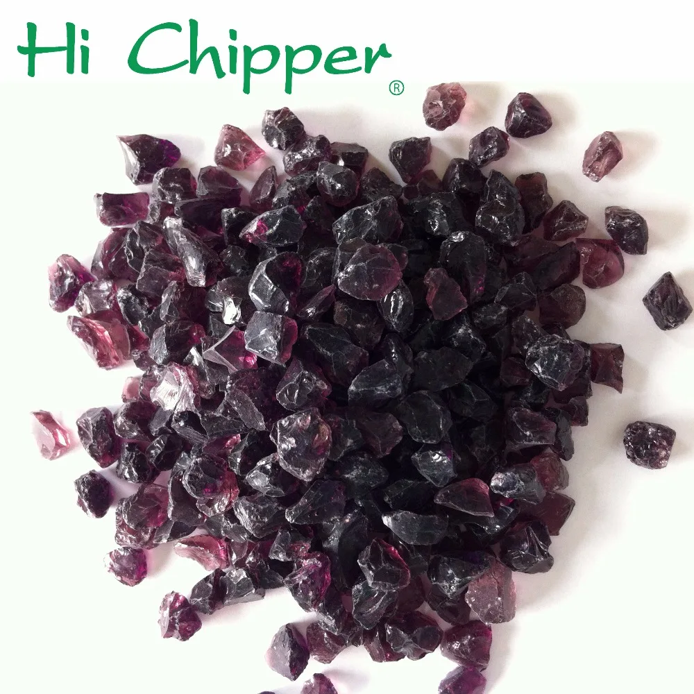 Crushed colored glass chips for terrazzo flooring