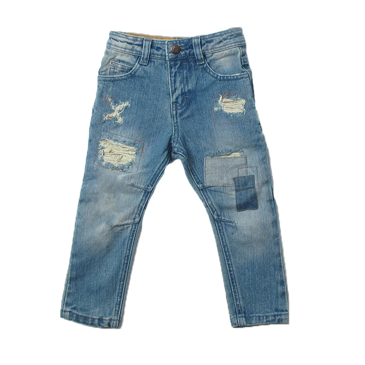 
Детская одежда, джинсы в стиле хип-хоп, джинсы с заплатками и эластичным поясом, джинсы для мальчиков 