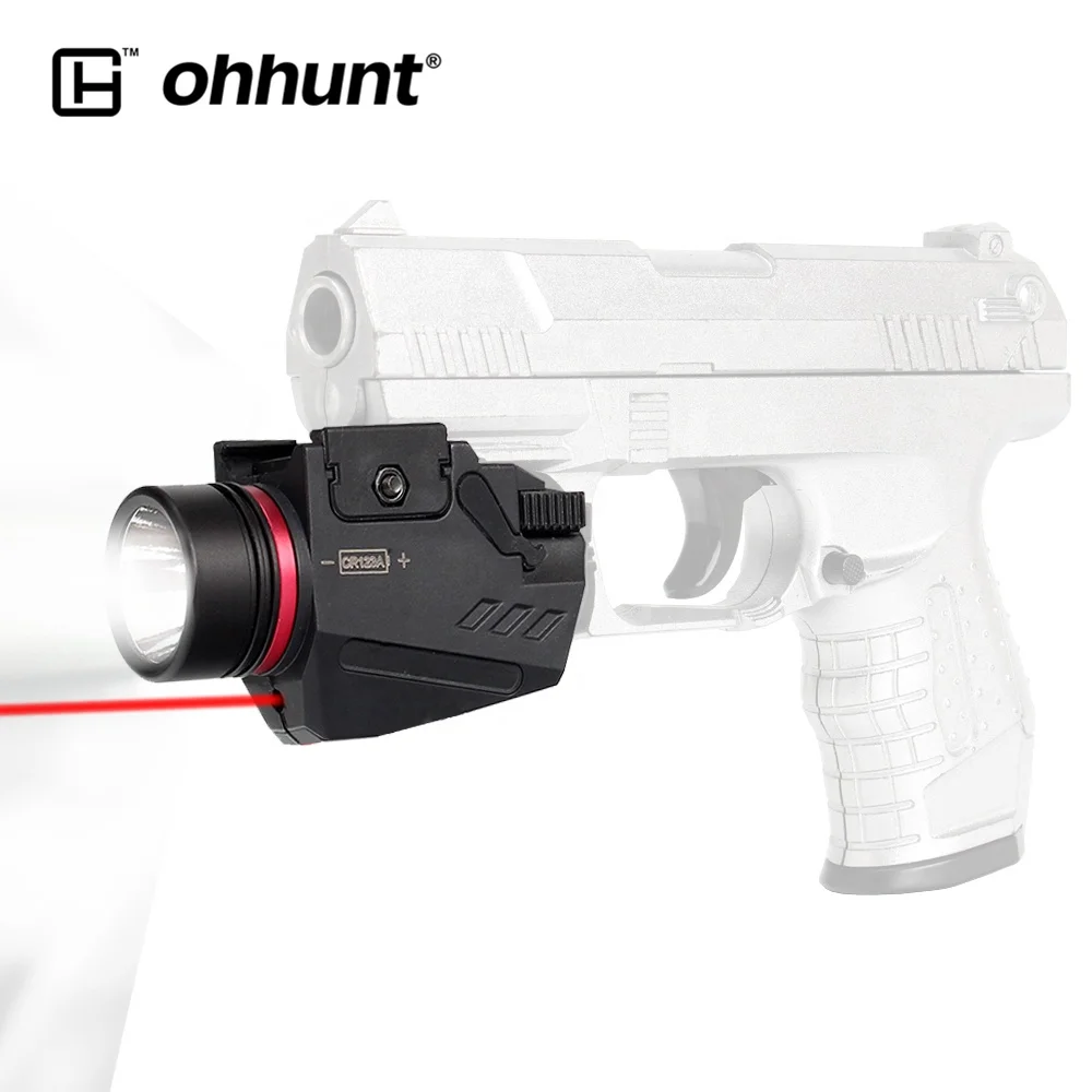  Ohhunt нейлоновый комбинированный Охотничий Тактический фонарик с красной точкой лазерный прицел Встроенный светодиодный креплением