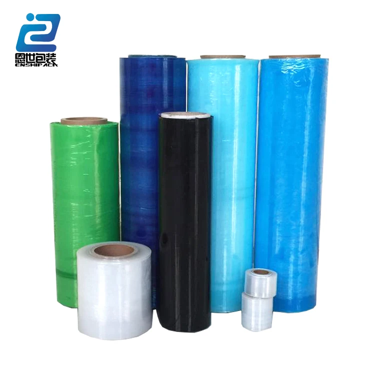 Recycle and Virgin white blue 20mic LLDPE Strech Film