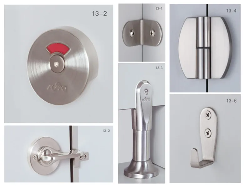 Foshan AOGAO 13 Series Compact Laminate Toilet Partition Parts