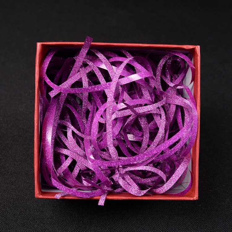 Наполнитель корзины для коробки, подарочная упаковка, салфетка, блестящая синяя измельченная бумага для упаковки