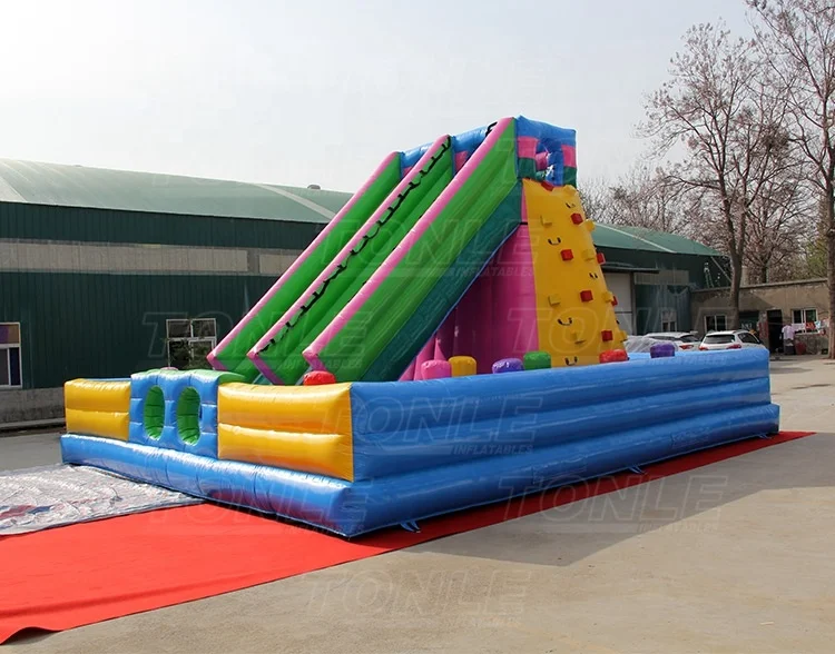 
Commercial garde inflatable rock climbing slide/inflatable dry slide for sale 