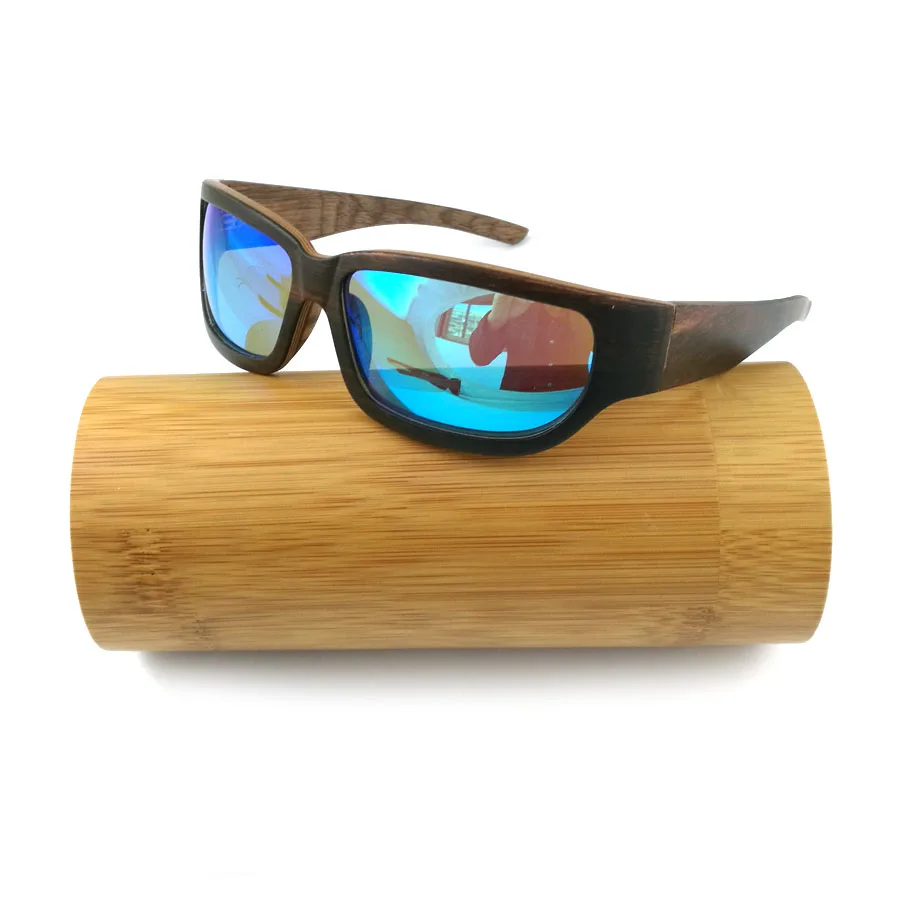Custom design Chic outdo sports polarized wood veneer sunglasses