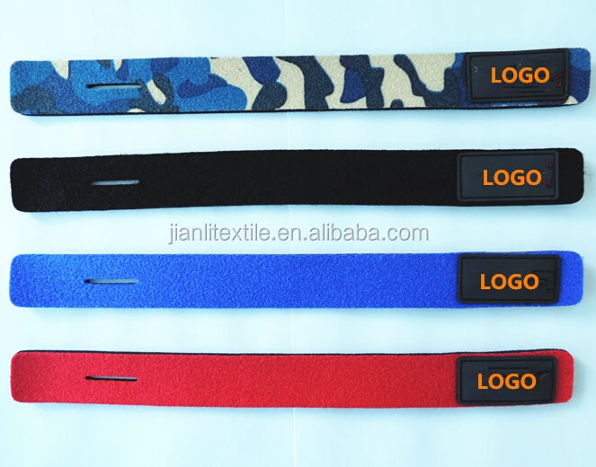 Outdoor Sports Soft Hook And Loop Neoprene rubber Fastening Fishing Rod Strap