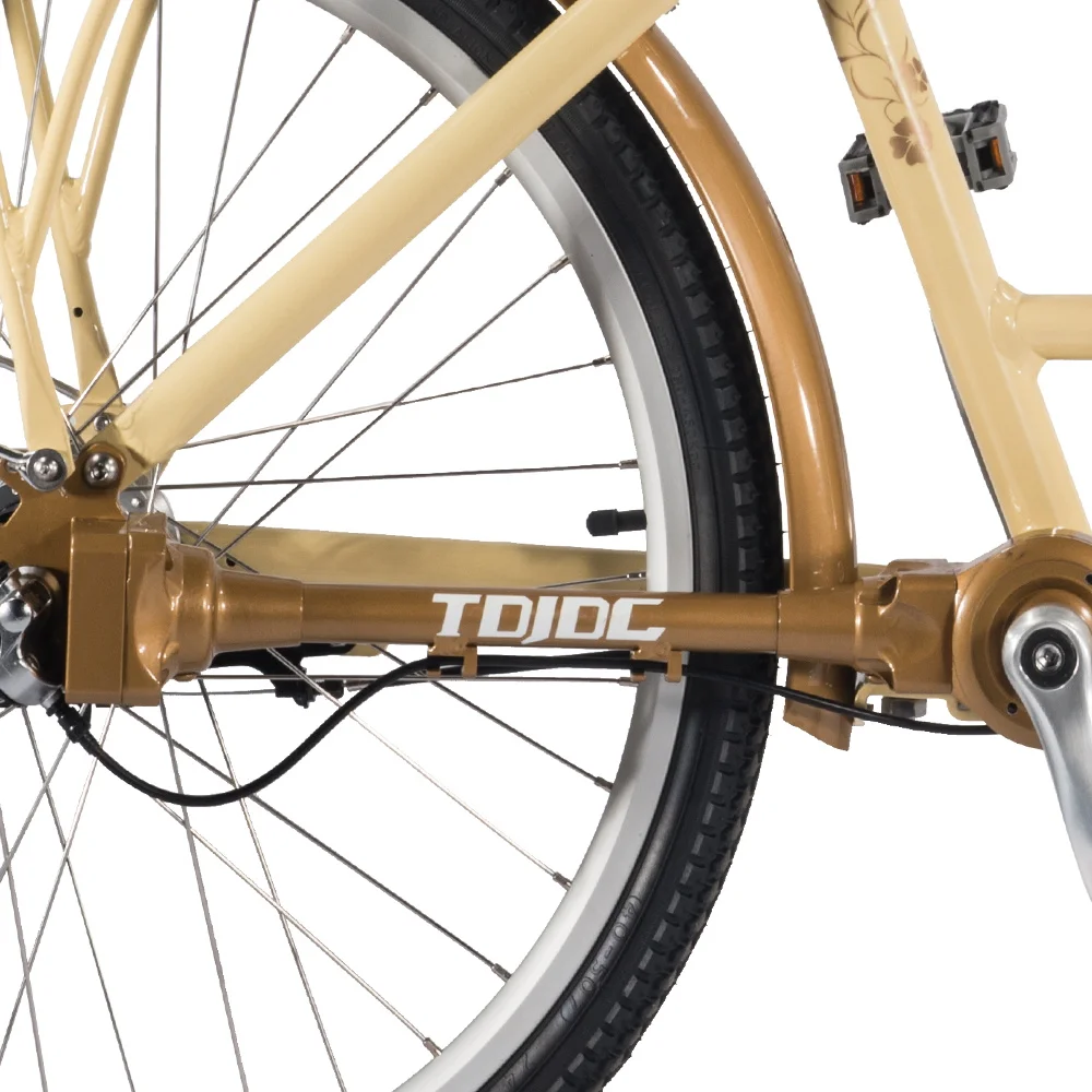 Bike With Basket For Girl Commuter 24' 26' SHINAM Inner 3 Speed Shaft Drive Commuting City Bicycle / Bicycle Parts Factory