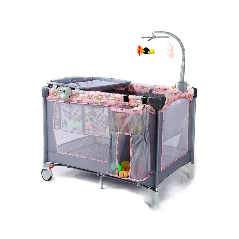 OEM ODM портативный манеж для детей, самый продаваемый дешевый стальной каркас, складной манеж для детей/