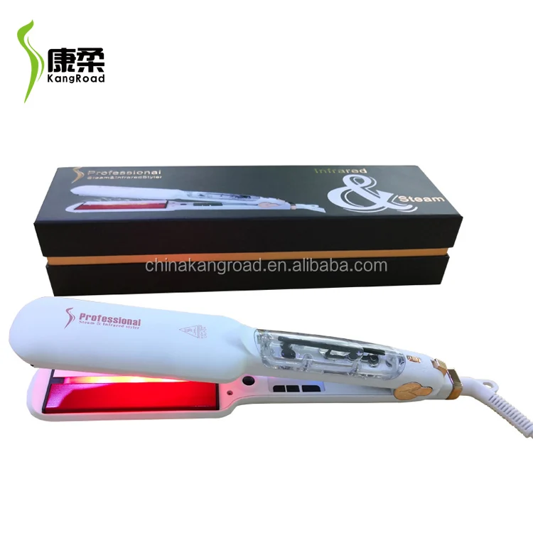 Professional Steam Styler Hair Straightener Infrared Private Label Flat Iron Customer flat irons