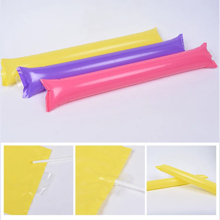 Custom printed promotional inflatable LED noisy thunder sticks