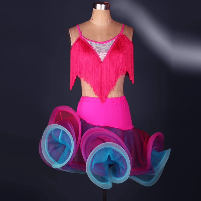 OCTL033 Assels girls latin jazz dance stage costume salsa dress