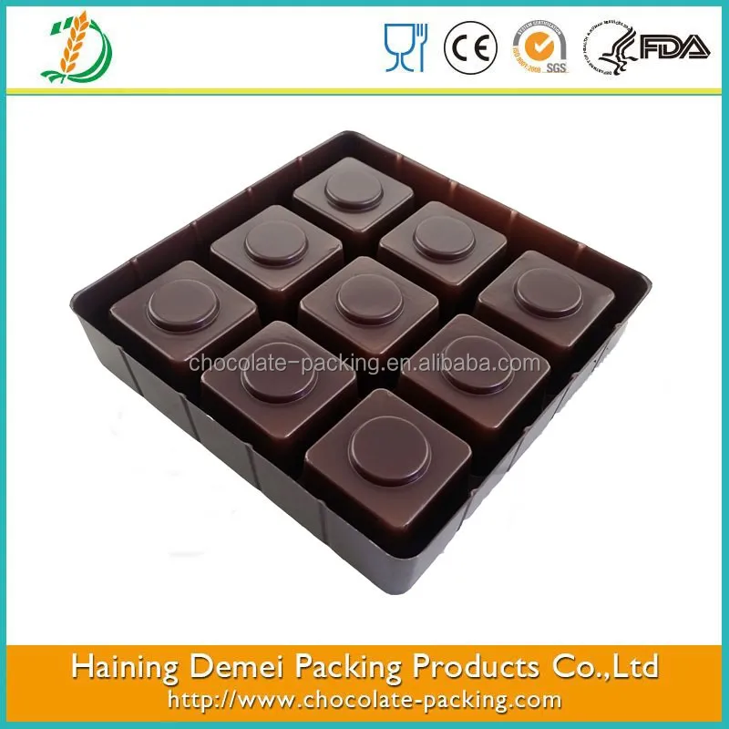 
high quality food grade PET/PC vacuum tray chocolate tray paper box inner tray 