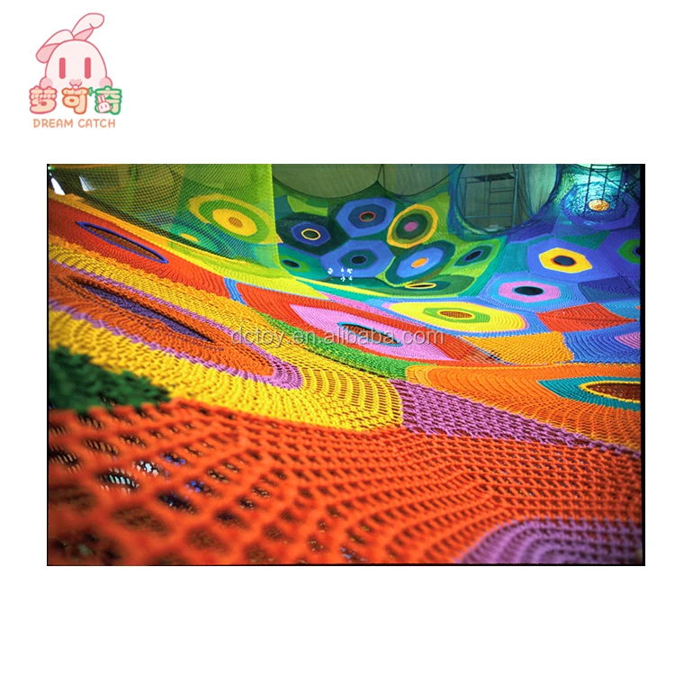 Customized Safety Net Rainbow Climbing Rope Net Rainbow Net For Playground Children