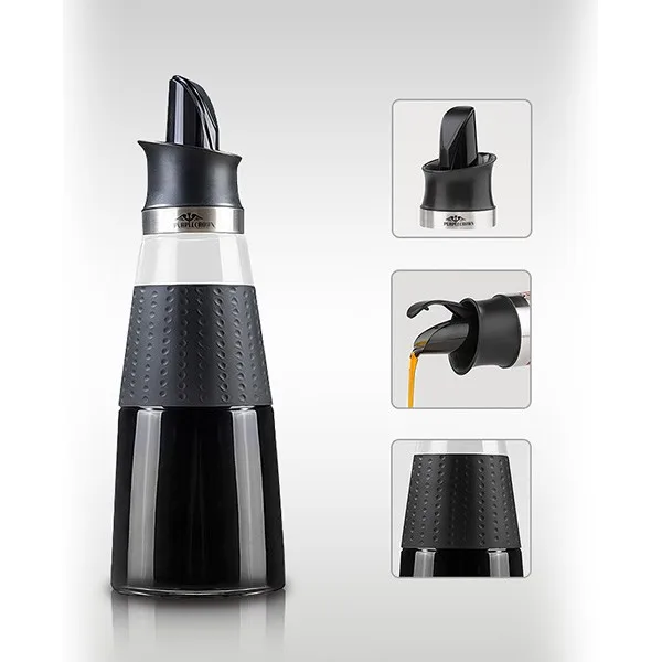 Wholesale hot sale Clear glass bottles for olive oil and vinegar soy sauces jar with automatically lid