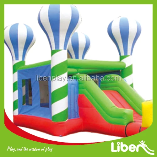 Детская игровая площадка замок воздушный шар горка и надувной батут для продажи