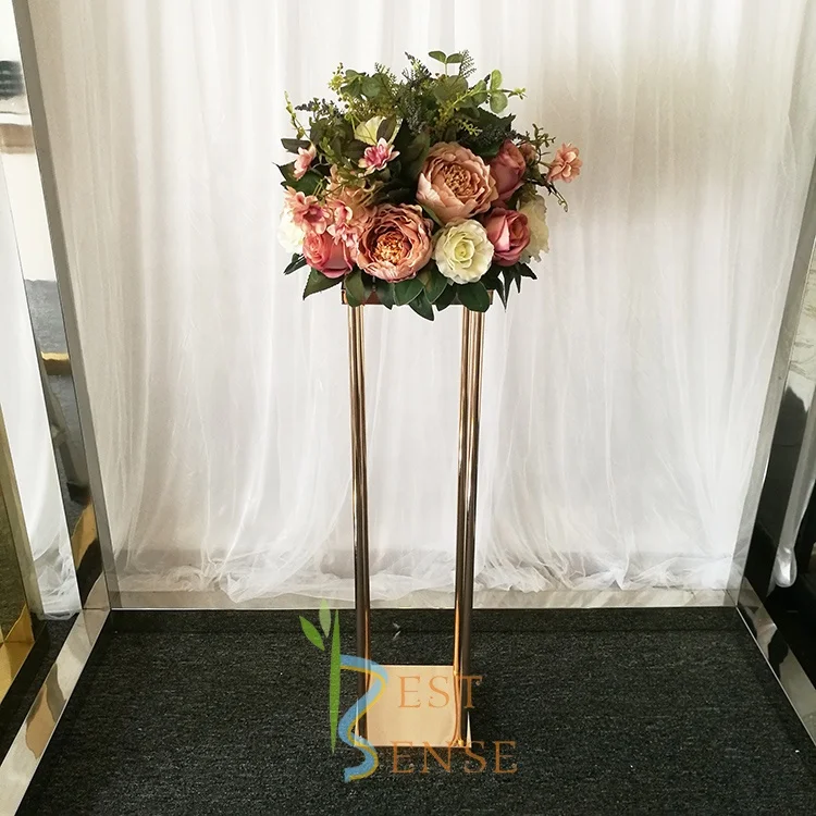 Wedding events tables decoration centerpieces Tall gold metal flower stand