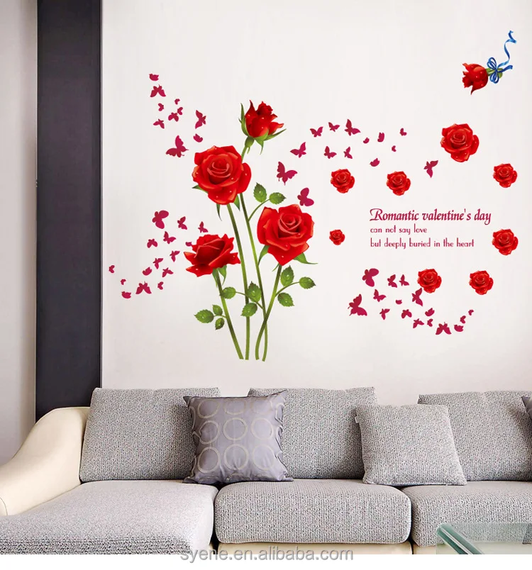 Syene hot wallpaper for bedroom walls sticker 3d flower wallpaper for bedroom walls home decor mural