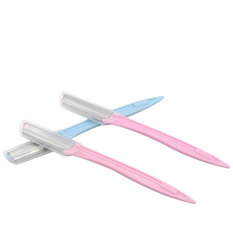 Professional solid eyebrow shaper makeup tools razor blades useful women stainless steel eyebrow razor
