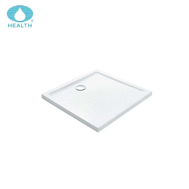 Portable retangular and square-shaped white shower tray