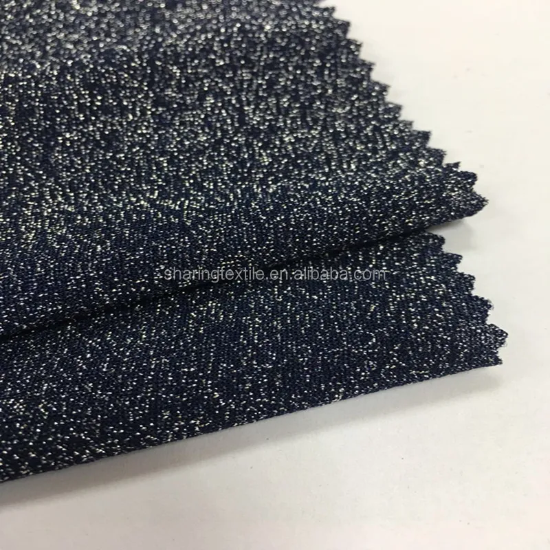 Wrinkled Gold Silver Metallic Yarn Weaving Shiny Polyester Elastane Knit Metallic Pleated Fabric For Garment,Party Dress