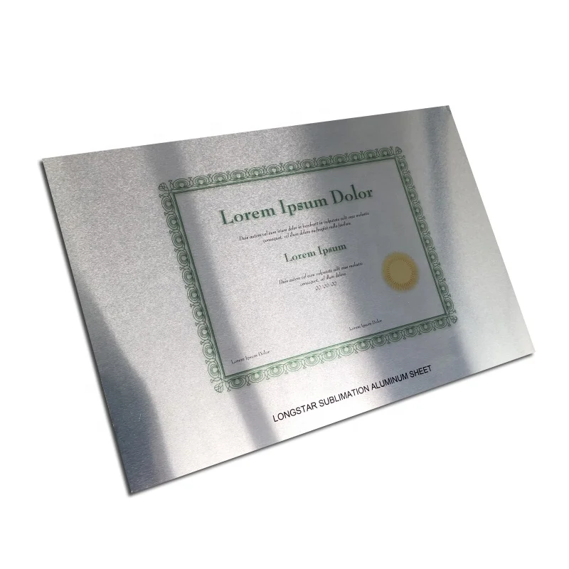 Sublimation Aluminum blanks sheet heat transfer printing picture printable sublimable blank coating plate brightsub metal coated