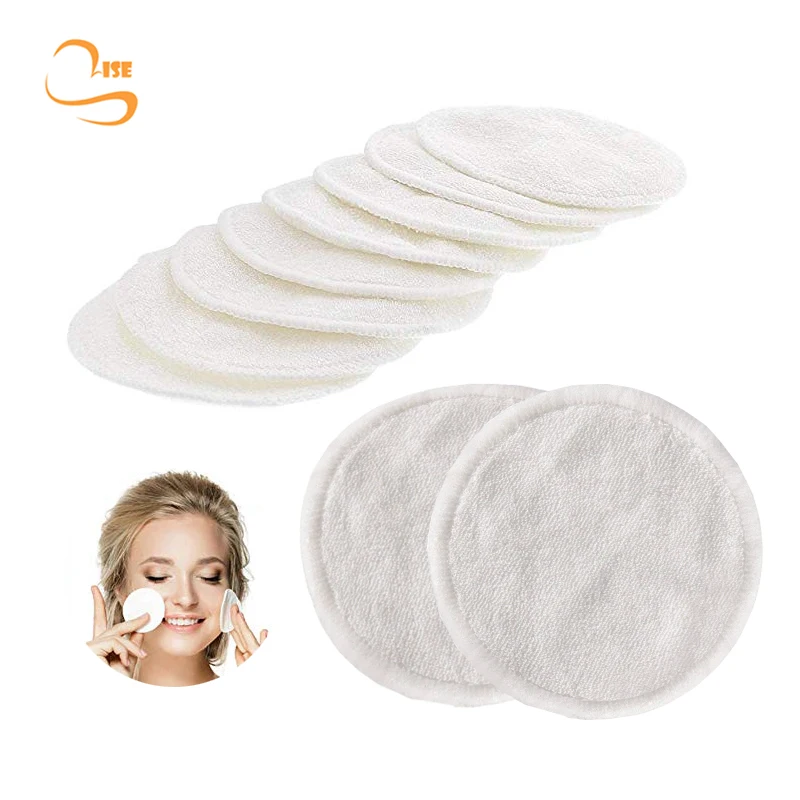 Моющаяся Мягкая очищающая ткань для лица из органического хлопка, многоразовые прокладки для снятия макияжа, бамбуковые