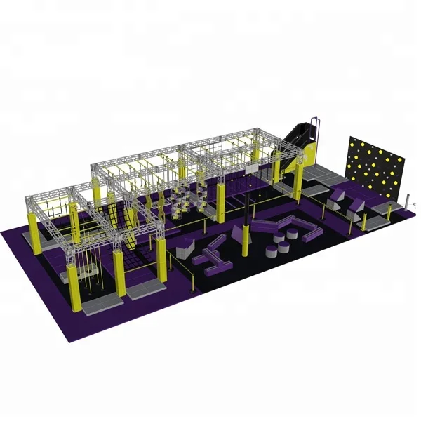 Standard Ninja Warrior Kids Obstacles Equipment for Sale Ninja Warrior Course for Trampoline Park