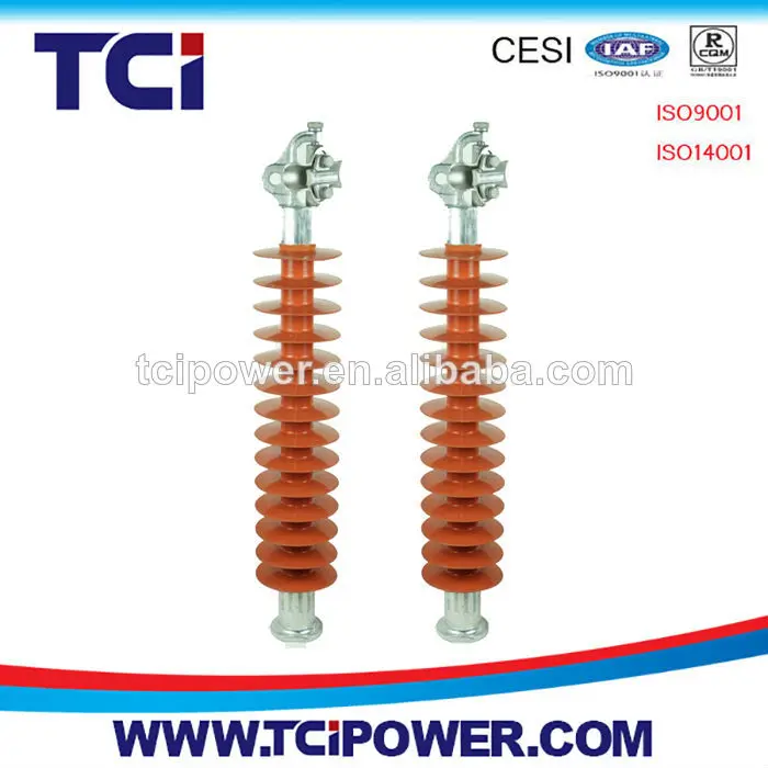 high voltage 66kv silicone rubber composite post line insulator