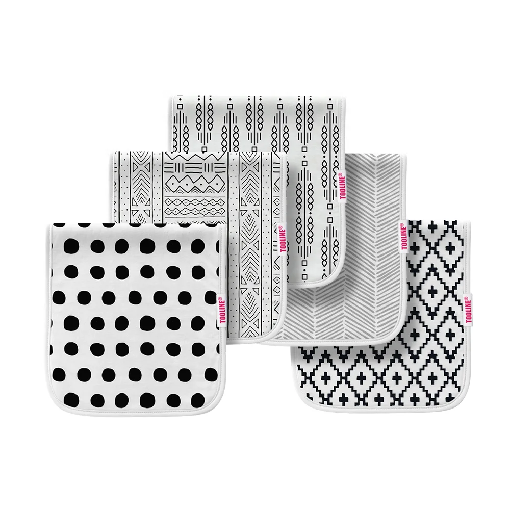 
Factory custom wholesale amazon hot sale waterproof baby burp cloths set 