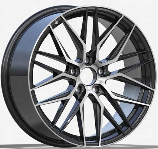 Black machine face 19 inch 5 holes concave wheels rims