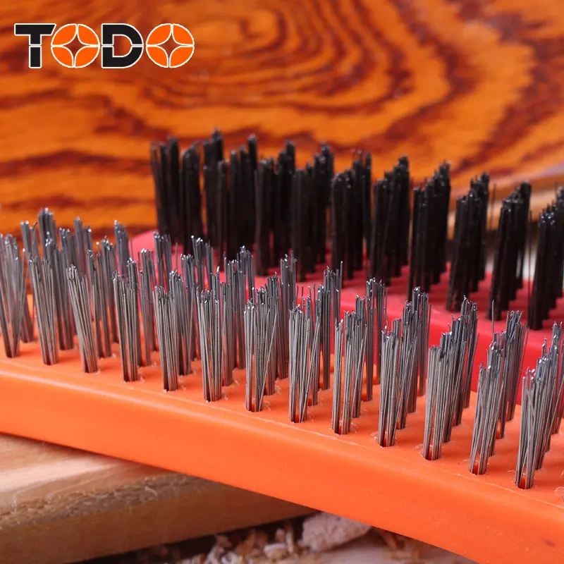 High quality hand tool steel wire brush with plastic handle