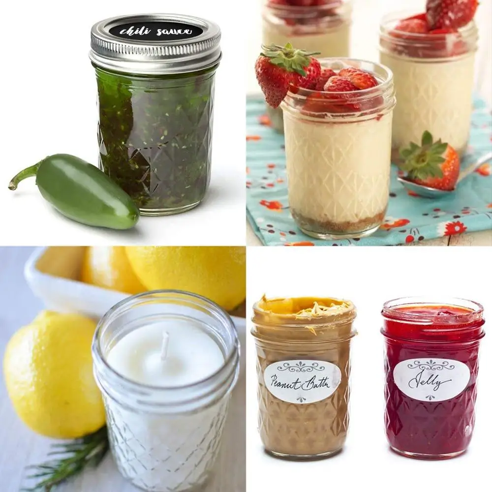  Customized logo 16 OZ glass mason jar with screw top