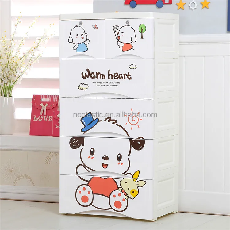 lovely bear plastic storage drawer clothing cupboard