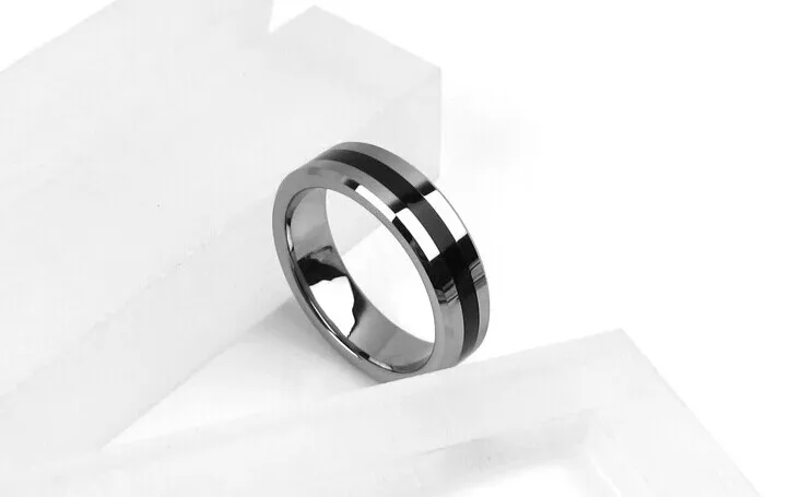 Silver Cambered PK Magic Trick Black Stripe Size 18 19 20mm Magnetic Ring for Christmas Gift