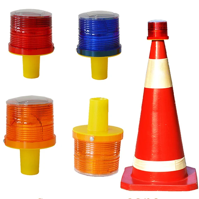 Traffic Solar Flashing Strobe Warning Light Led solar powered Amber Revolving Traffic Beacon Light