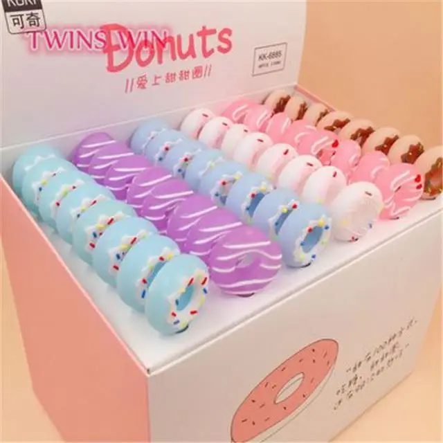 2019 kawaii stationery cute online shopping colorful  donut liquidly ink pen 1213