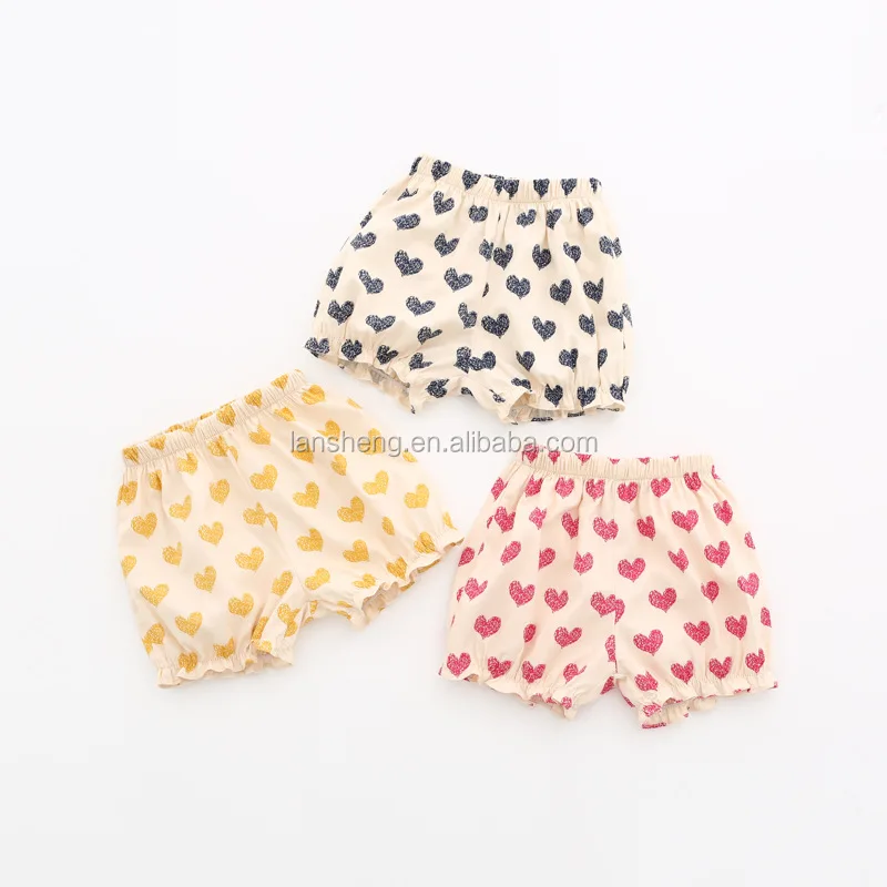 
summer new styles Love Heart shape fashion baby girls shorts summer short pants 